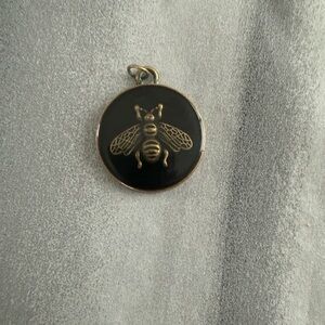 Black and Gold Bee Pendant Gucci Vintage